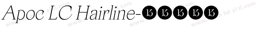 Apoc LC Hairline字体转换